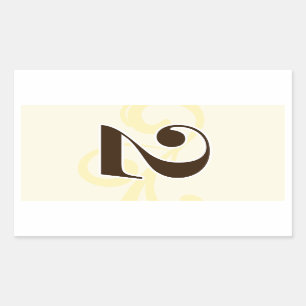 Tabelnummer wijnsticker 2 rechthoekige sticker