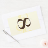 Tabelnummer wijnsticker 8 rechthoekige sticker (Envelop)