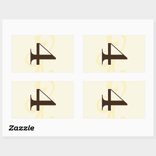 Tabelnummer wijnstickers 4 rechthoekige sticker (Vel)