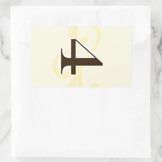 Tabelnummer wijnstickers 4 rechthoekige sticker (Tas)