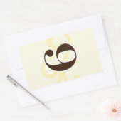 Tabelnummer wijnstoker 9 rechthoekige sticker (Envelop)