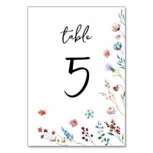 Tabelnummer Wildflower Meadow Kaart