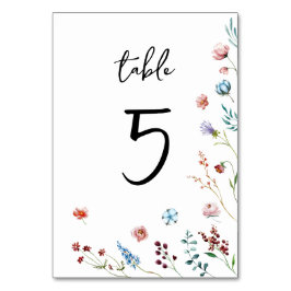 Tabelnummer Wildflower Meadow Kaart