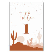 Tabelnummer woestijnbruiloft kaart (Voorkant)