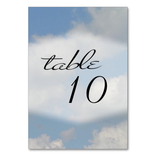 Tabelnummer wolken kaart (Achterkant)