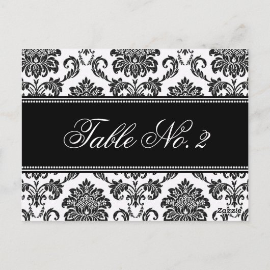 Tabelnummer zwart-wit briefkaart (Achterkant)