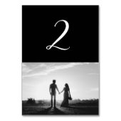 Tabelnummer zwart-witscript foto-weduwen kaart (Achterkant)