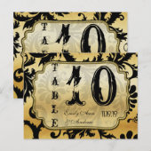 Tabelnummer zwarte en gouddampen briefkaart (Voorkant / Achterkant)