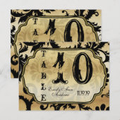 Tabelnummer zwarte en gouddampen briefkaart (Voorkant / Achterkant)