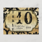 Tabelnummer zwarte en gouddampen briefkaart (Voorkant)