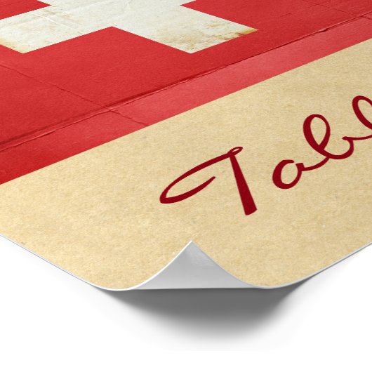 Tabelnummer Zwitserland Poster (Hoek)