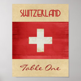 Tabelnummer Zwitserland Poster