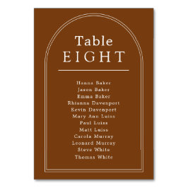 Tabelnummerbalies voor terracotta kaart