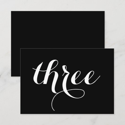 Tabelnummerkaart | Manuscript Kaart (Voorkant / Achterkant)