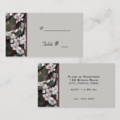 tabelnummerkaart met ontvangstadres informatiekaartje (Voorkant / Achterkant)