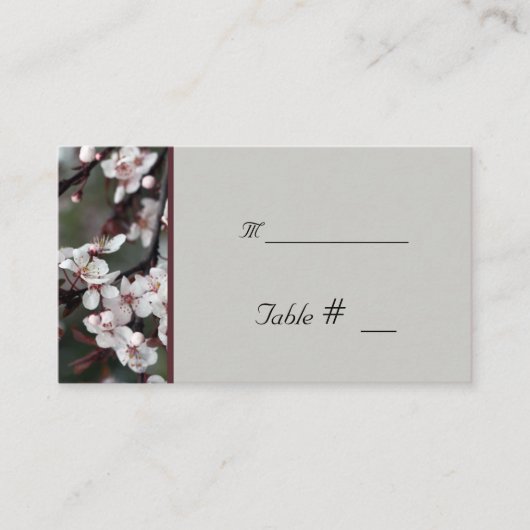 tabelnummerkaart met ontvangstadres informatiekaartje (Voorkant)