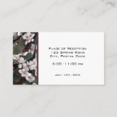 tabelnummerkaart met ontvangstadres plaatskaartje (Achterkant)