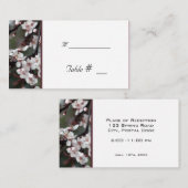 tabelnummerkaart met ontvangstadres plaatskaartje (Voorkant / Achterkant)