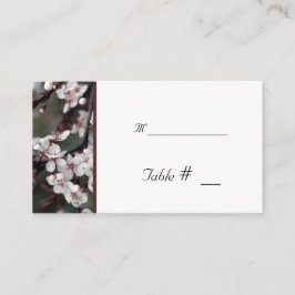 tabelnummerkaart met ontvangstadres plaatskaartje