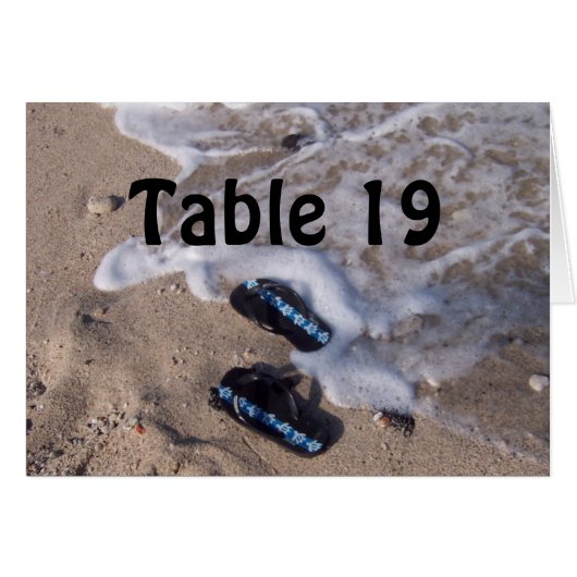 Tabelnummerkaart voor elke flip-kop (Voorkant Horizontaal)