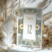 Tabelnummers Art Nouveau Wedding Kaart