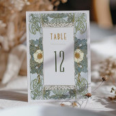 Tabelnummers Art Nouveau Wedding Kaart
