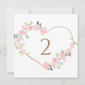Tabelnummers bloemenrand feestdagenkaart (Voorkant)