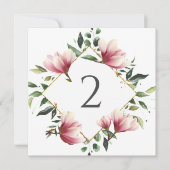 Tabelnummers bloemenrand feestdagenkaart (Voorkant)