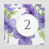 Tabelnummers bloemenrand feestdagenkaart (Voorkant / Achterkant)