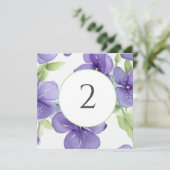 Tabelnummers bloemenrand feestdagenkaart (Staand voorkant)