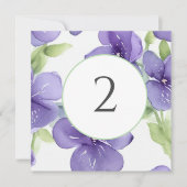 Tabelnummers bloemenrand feestdagenkaart (Voorkant)