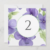 Tabelnummers bloemenrand feestdagenkaart (Achterkant)