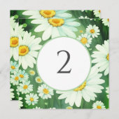 Tabelnummers bloemenrand feestdagenkaart (Voorkant / Achterkant)