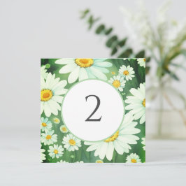 Tabelnummers bloemenrand feestdagenkaart