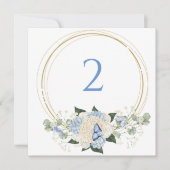 Tabelnummers bloemenrand feestdagenkaart (Voorkant)