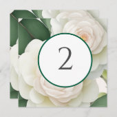 Tabelnummers bloemenrand feestdagenkaart (Voorkant / Achterkant)