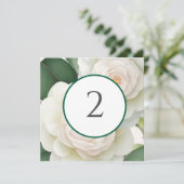 Tabelnummers bloemenrand feestdagenkaart (Staand voorkant)