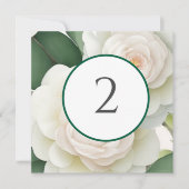 Tabelnummers bloemenrand feestdagenkaart (Voorkant)