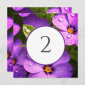 Tabelnummers bloemenrand feestdagenkaart (Voorkant / Achterkant)