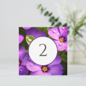 Tabelnummers bloemenrand feestdagenkaart (Staand voorkant)