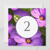 Tabelnummers bloemenrand feestdagenkaart (Voorkant)