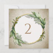Tabelnummers bloemenrand feestdagenkaart (Voorkant)