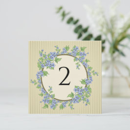 Tabelnummers bloemenrand feestdagenkaart