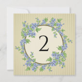 Tabelnummers bloemenrand feestdagenkaart (Voorkant)