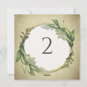 Tabelnummers bloemenrand feestdagenkaart (Achterkant)