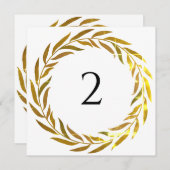 Tabelnummers bloemenrand feestdagenkaart (Voorkant / Achterkant)