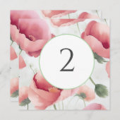 Tabelnummers bloemenrand feestdagenkaart (Voorkant / Achterkant)