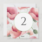 Tabelnummers bloemenrand feestdagenkaart (Achterkant)