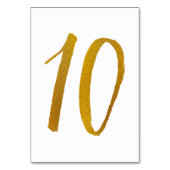 Tabelnummers - Casual penseelscripttypografie -10 Kaart (Voorkant)