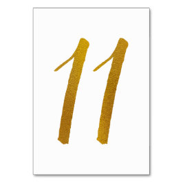 Tabelnummers - Casual penseelscripttypografie -11 Kaart